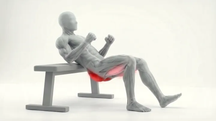 B-Stance Hip Thrust — 3D exercise demonstration