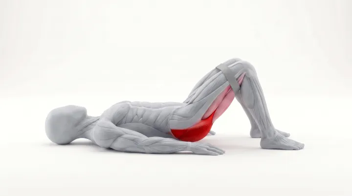 Band Glute Bridge — 3D demonstration