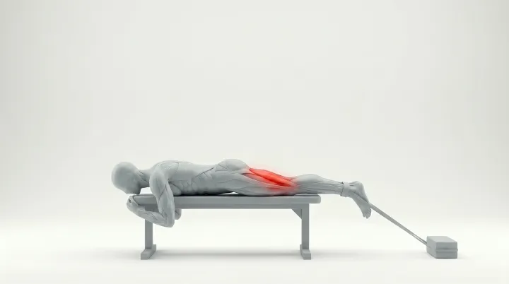 Band Leg Curl — 3D exercise demonstration