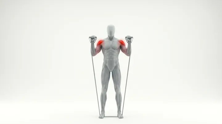 Band Overhead Press — 3D demonstration