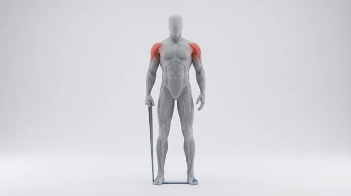 Band Single Arm Lateral Raise — 3D demonstration