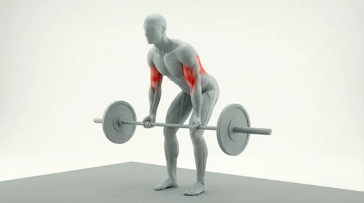 Barbell Bent Over Row — 3D demonstration