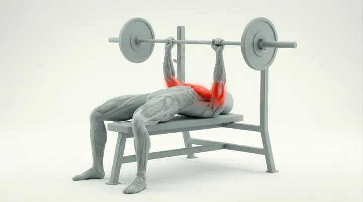 Barbell Close Grip Bench Press — 3D demonstration