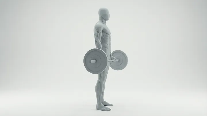 Barbell Drag Curl — 3D demonstration
