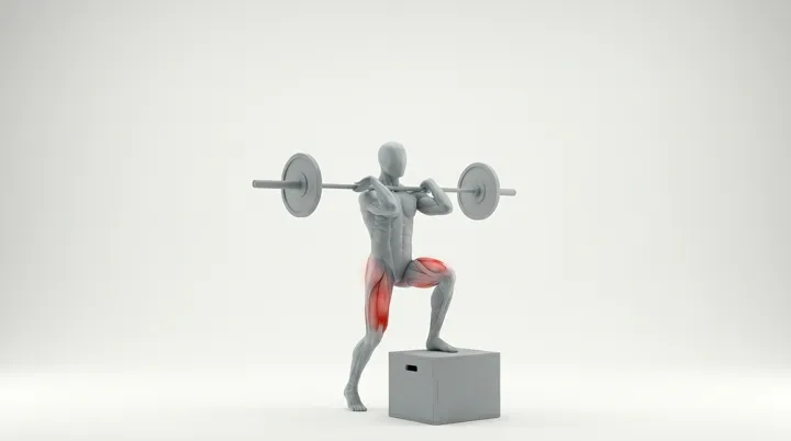 Barbell Front Rack Step Up Knee Drive — 3D demonstration