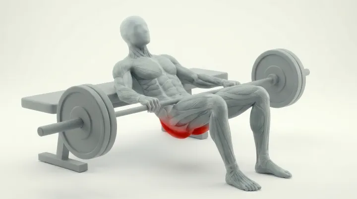 Barbell Hip Thrust — 3D exercise demonstration
