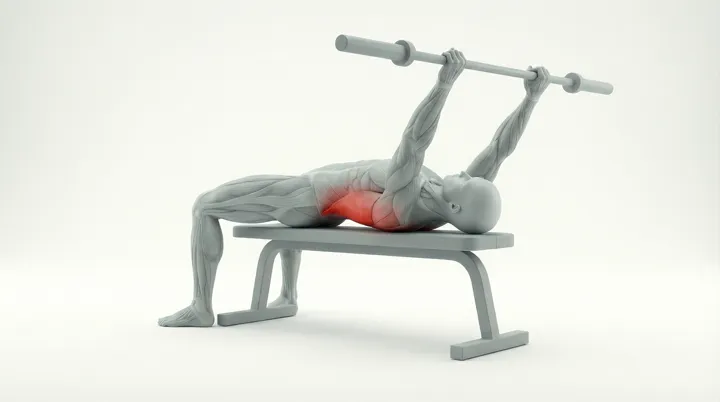 Barbell Pullover — 3D demonstration