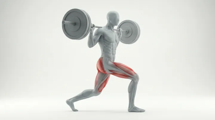 Barbell Split Squat — 3D demonstration