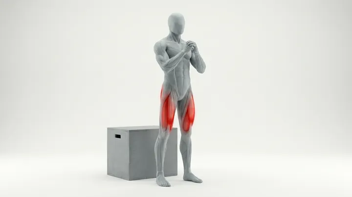 Bodyweight Box Squat — 3D demonstration