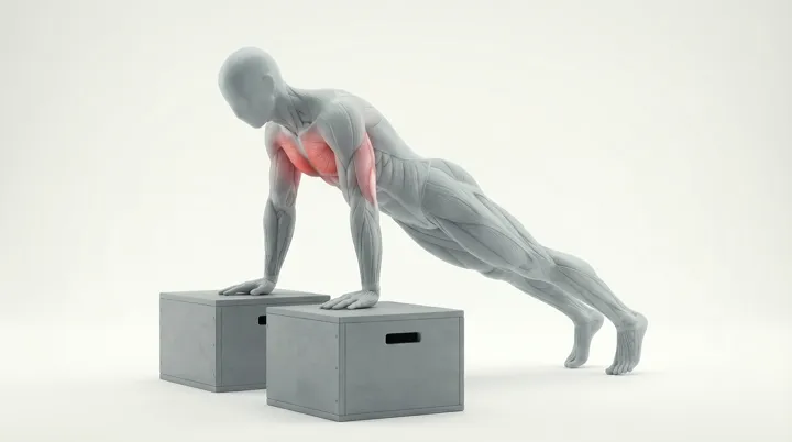Bodyweight Elevated Push Up — 3D demonstration
