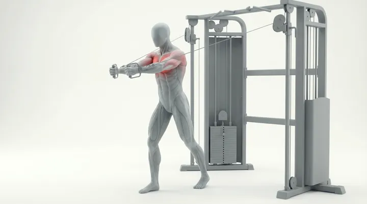 Cable Chest Press — 3D demonstration