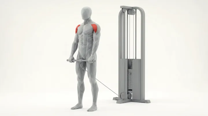 Cable Front Raise — 3D demonstration