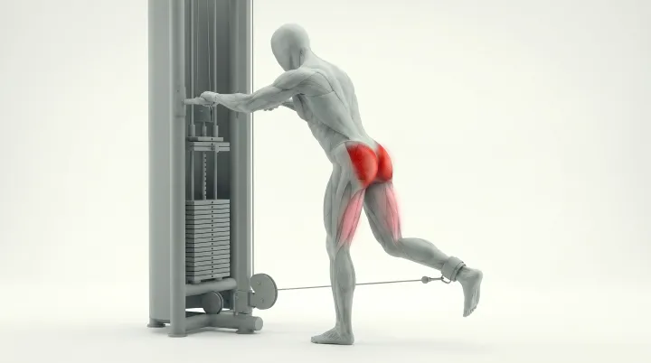 Cable Kickback — 3D exercise demonstration