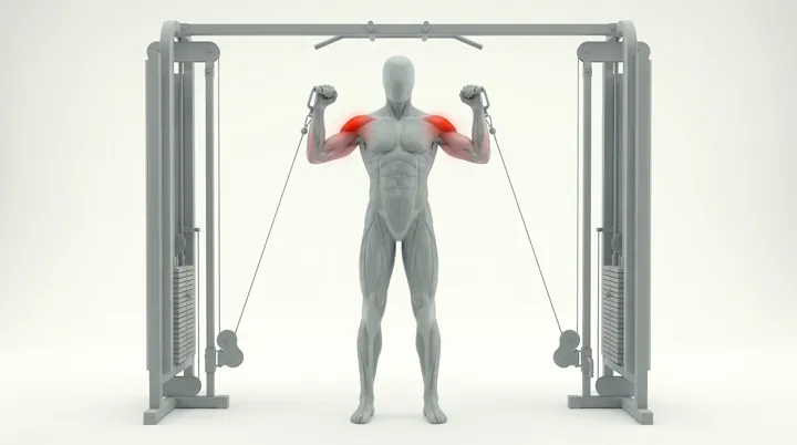 Cable Overhead Press — 3D demonstration