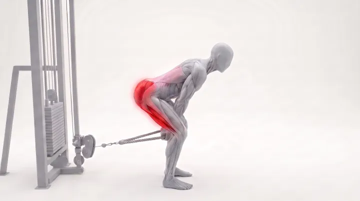 Cable Pull Through — 3D exercise demonstration