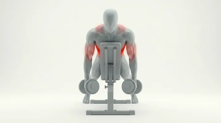 Chest-Supported Dumbbell Row — 3D demonstration