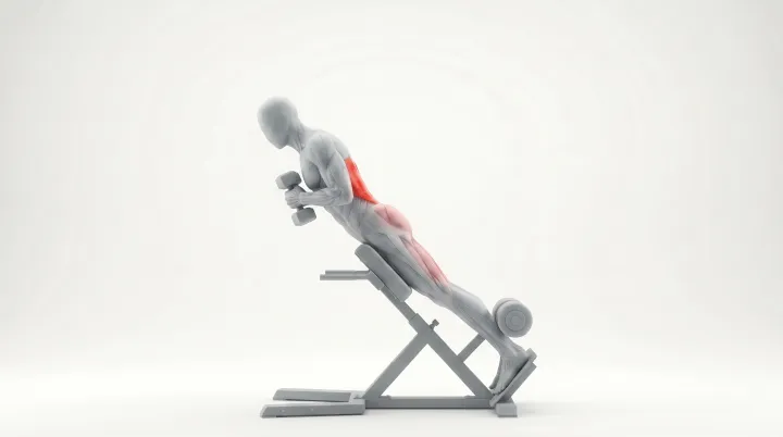 Dumbbell Back Extension — 3D demonstration