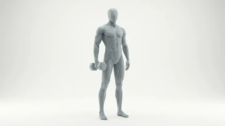 Dumbbell Cross Body Romanian Deadlift — 3D demonstration