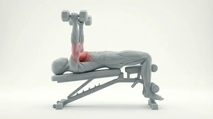 Dumbbell Decline Bench Press — 3D demonstration