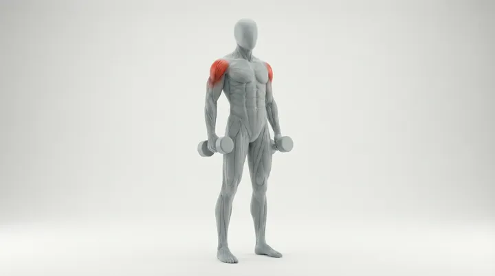 Dumbbell Front Raise — 3D demonstration