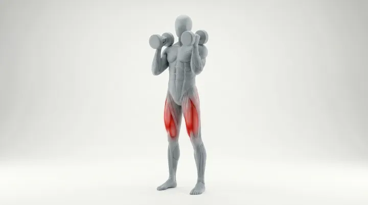 Dumbbell Front Squat (Tempo) — 3D demonstration