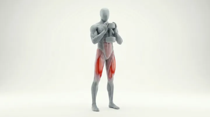 Dumbbell Goblet Reverse Lunge — 3D demonstration