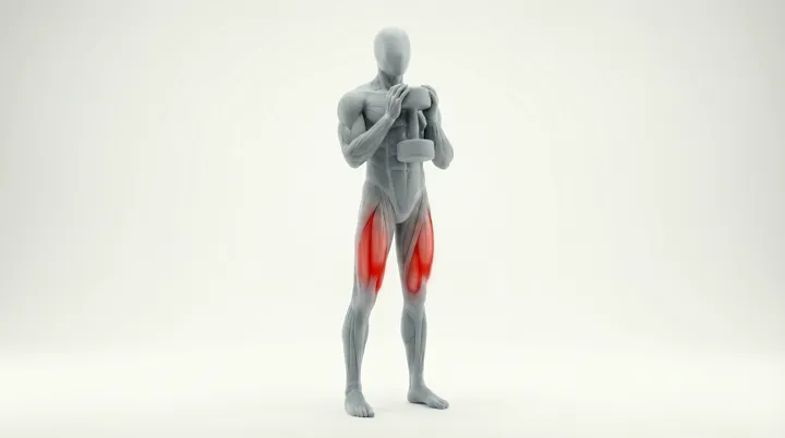 Dumbbell Goblet Squat — 3D demonstration