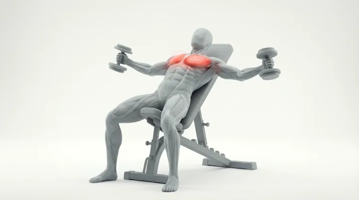 Dumbbell Incline Chest Fly — 3D demonstration