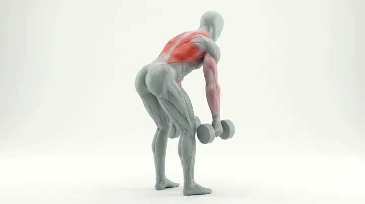 Dumbbell Row Bilateral — 3D demonstration