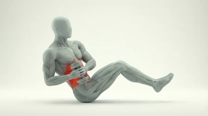 Dumbbell Russian Twist — 3D demonstration