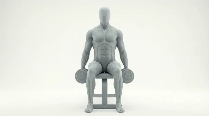 Dumbbell Seated Shrug — 3D demonstration