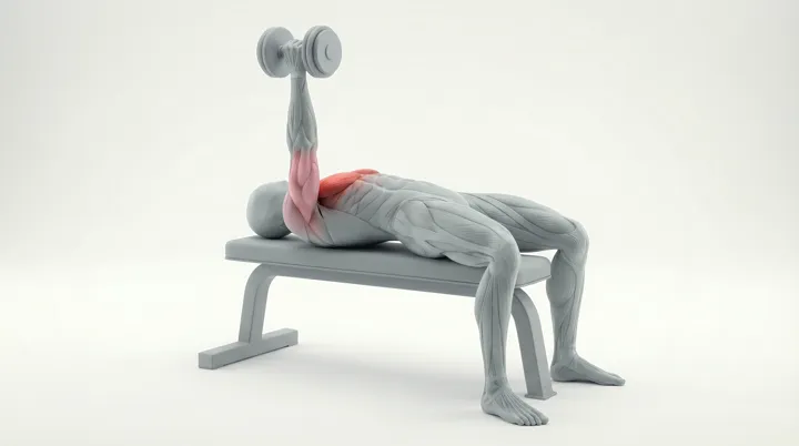 Dumbbell Single Arm Chest Press — 3D demonstration