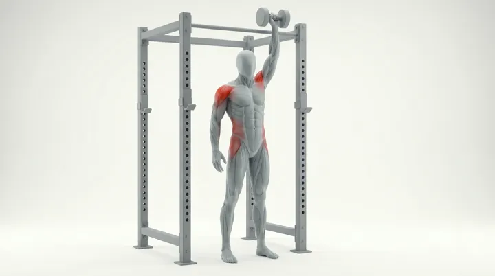 Dumbbell Single Arm Clean And Press — 3D demonstration