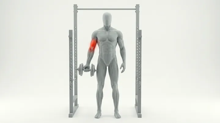 Dumbbell Standing Single Arm Curl — 3D demonstration