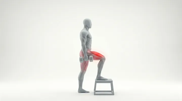 Dumbbell Step-Up (Low) — 3D demonstration