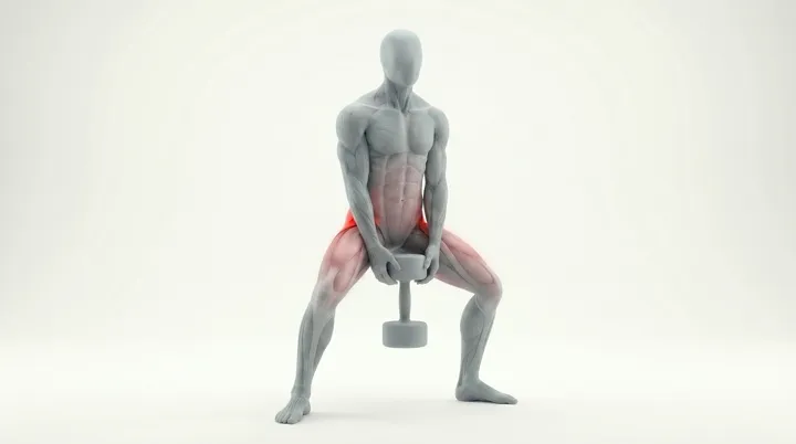 Dumbbell Sumo Squat — 3D demonstration