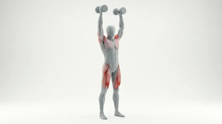 Dumbbell Thruster — 3D demonstration