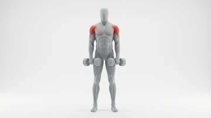 Dumbbell Upright Row — 3D demonstration