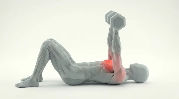 Floor Press — 3D exercise demonstration