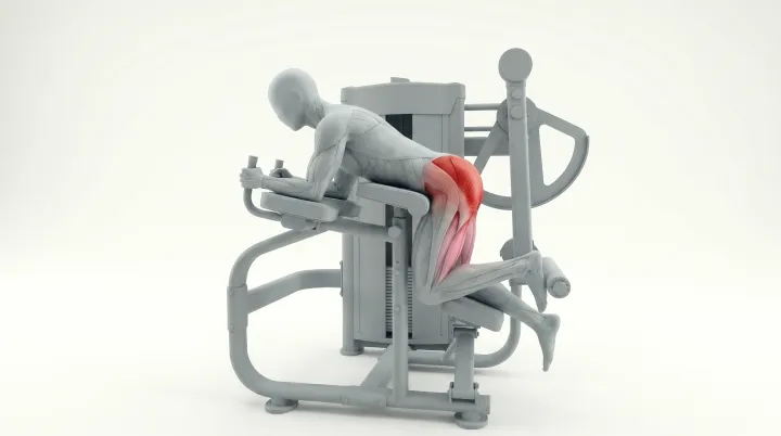 Glute Kickback Machine — 3D demonstration