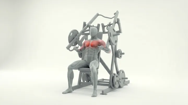 Incline Machine Chest Press — 3D demonstration