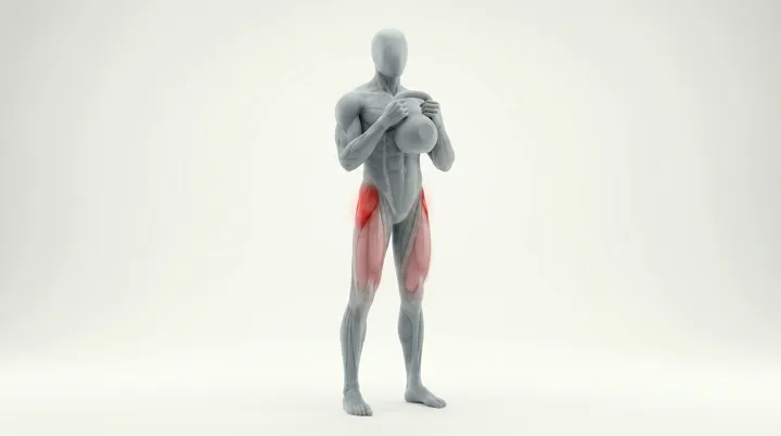Kettlebell Alternating Curtsy Lunge — 3D demonstration
