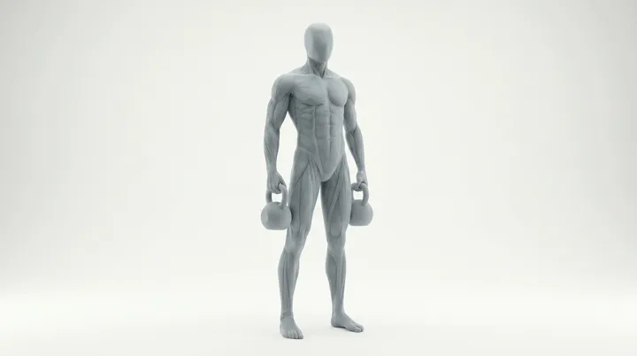 Kettlebell Calf Raise — 3D demonstration