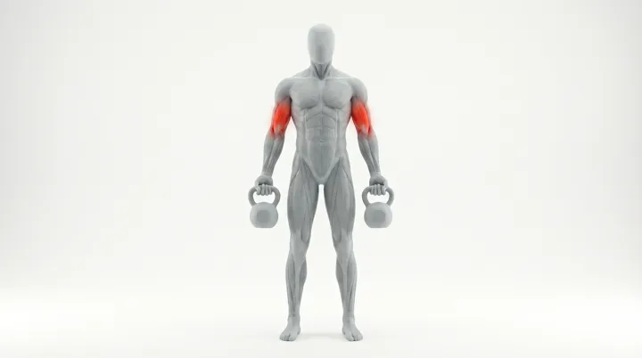 Kettlebell Curl — 3D demonstration