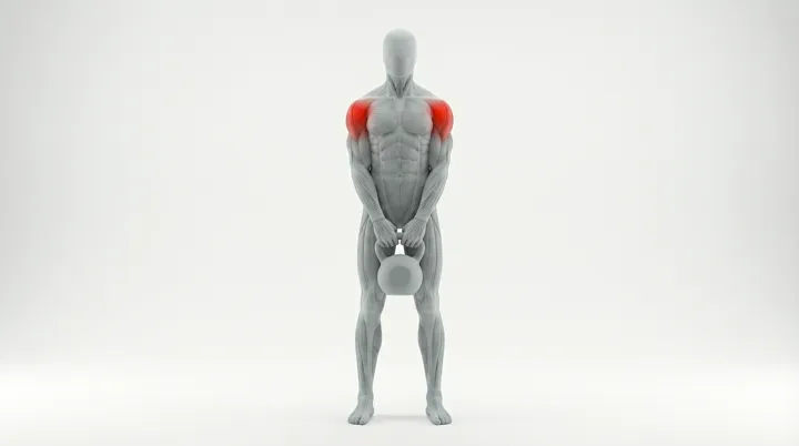 Kettlebell Front Raise — 3D demonstration