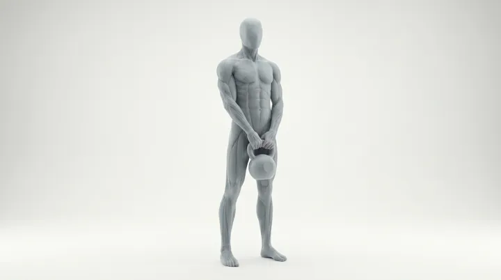 Kettlebell Romanian Deadlift — 3D demonstration