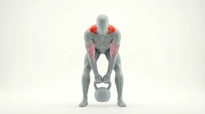Kettlebell Row (Single) — 3D demonstration
