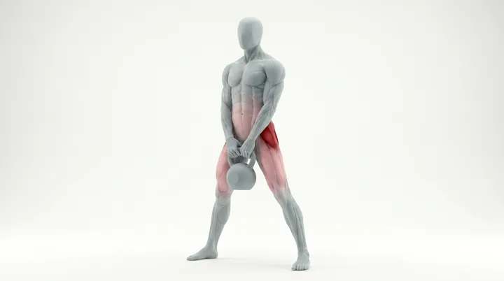 Kettlebell Sumo Deadlift — 3D demonstration