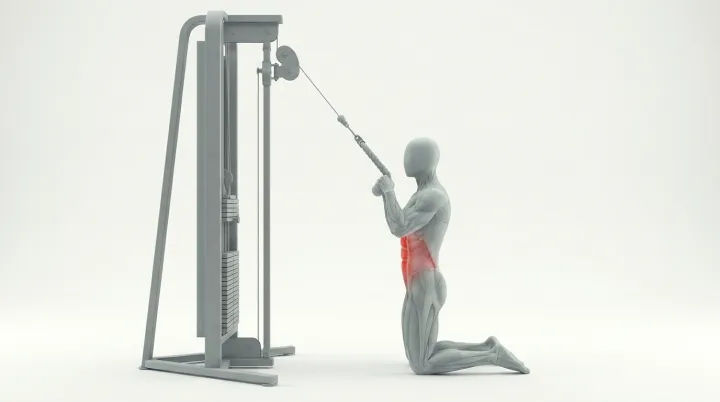Kneeling Cable Crunch — 3D exercise demonstration