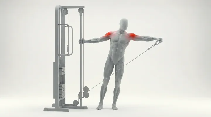Leaning Cable Lateral Raise — 3D demonstration